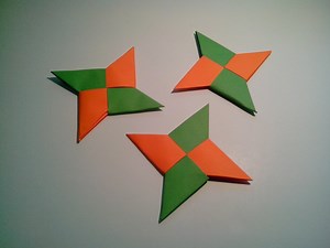 Estrella ninja de papel (Shuriken) - Comohacerorigami.net