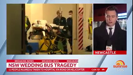 114K views · 1.8K reactions |  BREAKING NEWS  At least ten people are dead after their bus has rolled while returning from a wedding in the NSW Hunter region. | Sunrise | Facebook