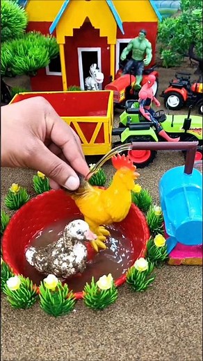 Diy mini tractor video mini water pump science project #tractor #ytshorts #cartoon