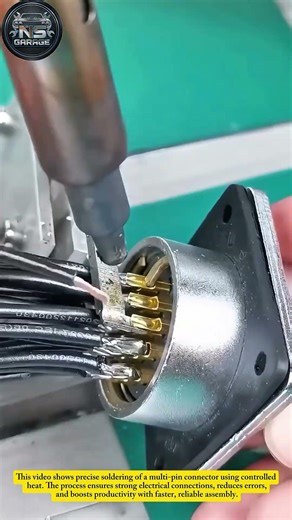 Precision Soldering Multi-Pin Connector | Clean & Fast Electrical Work#engineering #tools #shorts