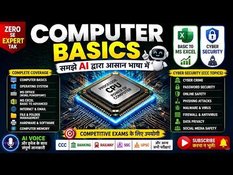 Computer समझो AI द्वारा आसान भाषा में | Computer kya hai 👨‍💻 | CCC + MS Excel + Cyber Security