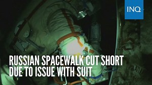 A spacewalk by two Russians was ended abruptly due to a problem with the battery in cosmonaut Oleg Artemyev's suit, though at no point was he in any danger, according to the US and Russian space agencies. "Oleg, you must return to the airlock as soon as possible," the Earth-based Russian mission controllers ordered, more than two hours into his trip outside the International Space Station. | via AFP | INQUIRER.net