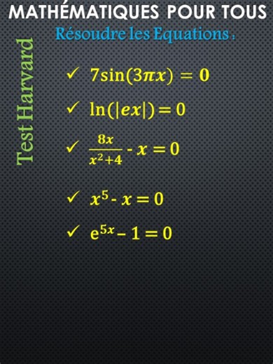 Équations trigonométriques, logarithmiques et exponentielles - Exercices corrigés