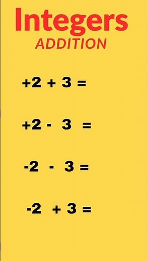 adding positive and negative integers | steps of adding integers #maths