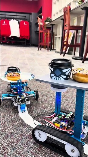 🤖 Intro to Robotics, where students code robots with object sensors and delivery tech. #stem