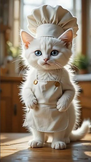 Cute Cat Makes a Burger | Adorable Chef Cat Moment