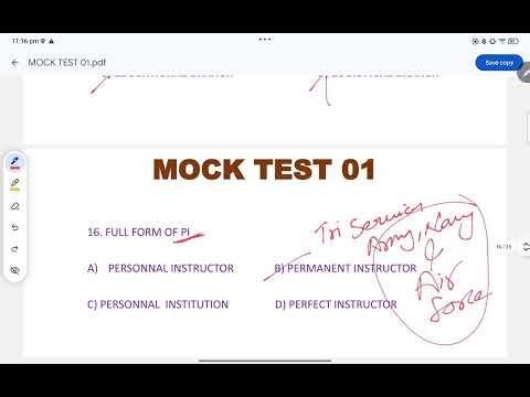 Mock test NCC A certificate paper 