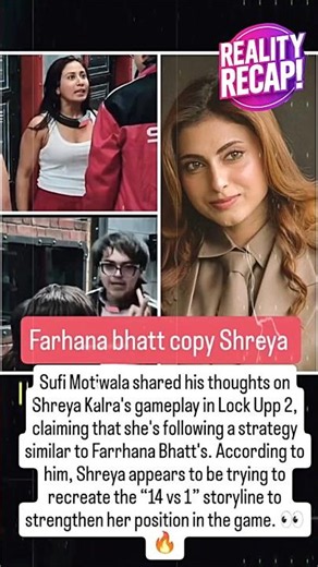 Is Shreya Kalra Following Farrhana Bhatt's Reality Show Formula? 🤯 | Lock Upp 2