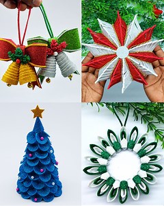 113K views · 1.9K reactions | Most beautiful Christmas ornaments making very easy instruction step by step at home #diy #Christmas #handmade | Origami Art & Crafts | Facebook