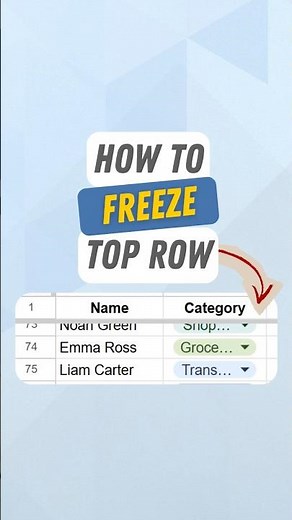 How to Freeze the Top Row in Google Spreadsheets