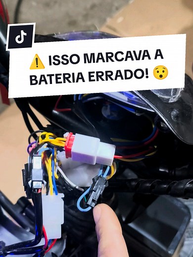 Conector Solto Marcava Bateria Errado no Moto Elétrica