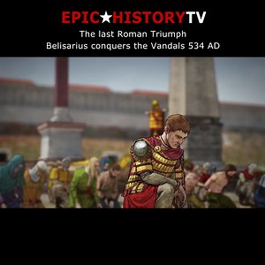 42K views · 573 reactions | 534 AD. With the Vandals defeated, Eastern Roman General Belisarius brings his spoils of war before the Emperor... Watch the full series on Belisarius here: https://www.youtube.com/watch?v=IpkBuI1FkpM | Epic History TV | Facebook