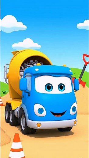 Concrete Mixer Puzzle | Construction Vehicles Song #cocomelon #toddlerlearning #shorts