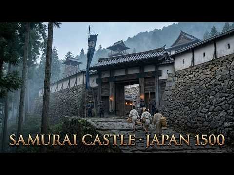 This Is How People Lived Inside a Samurai Castle in Japan in 1500 | AI Reconstruction