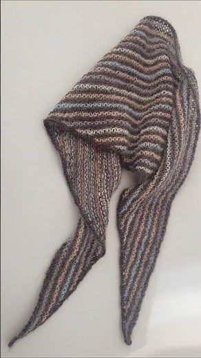 Knit Striped Mohair Scarf with my