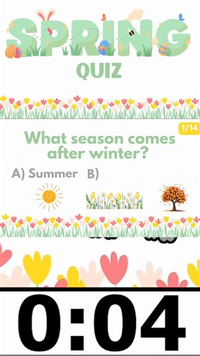 Spring Quiz for Kids | 14 Questions #teachenglish #quiztime #quizchallenge #springtime #quizgame