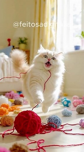 Acrobat Cat: Joyful Flips & Happy Paws!