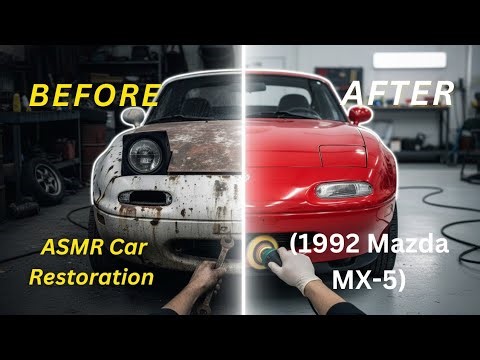 1992 Mazda MX-5 ASMR Restoration | From Rust to Like New!