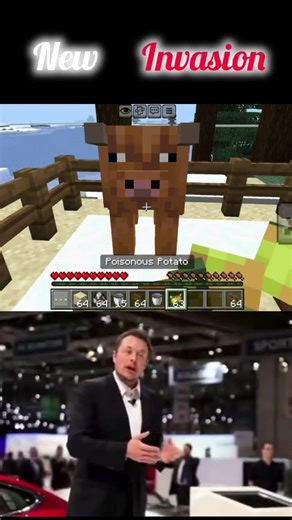 Poison Potato with Milk 💀🥛Minecraft gone wrong 😂