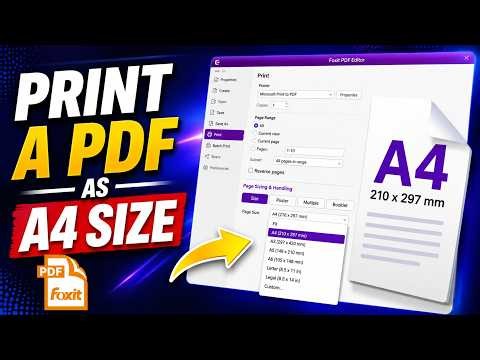 How to Resize and Print PDF to A4 in Foxit PDF Editor