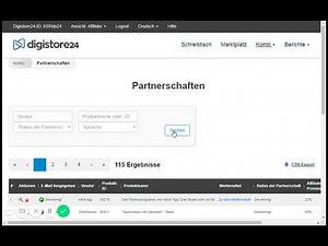 Digistore24 - Status der Partnerschaft prüfen