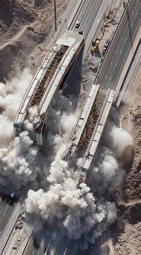 Massive Bridge Demolition by Explosion. #bridge