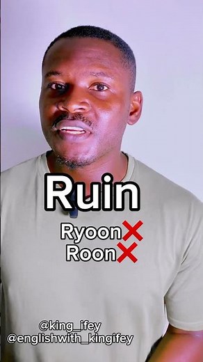How to pronounce ruin. #learnenglish #britishpronounciation #englishlanguage #britishaccent