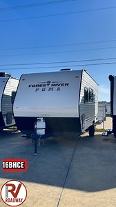 SUV Towable with rear bunks! 🎉 Checkout this New 2026 Palomino Puma Camping Edition 16BHCE 👀 Sleeps 5 | 20' long | 3,200 lbs dry Located at RV Roadway Of Calera, AL 📍 Interested? Call or text us: (205) 663-0046 📲 Click the link for price & details: https://www.rvroadway.com/rv-search?s=true&stocknumber=16bhce #traveltrailer #gorving #forestriver #pumarv #campingedition | RV Roadway