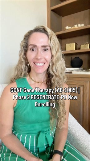 🧬✨ GDNF Gene Therapy: AB-1005 Moves Into Phase 2 REGENERATE-PD ✨🧬 The next chapter is here. Phase 2 is now enrolling for AB-1005 (AAV2-GDNF), a one-time gene therapy infusion targeting the putamen in Parkinson’s disease. ✅ Officially called REGENERATE-PD (NCT06285643) ✅ 2024–2027 study, across the U.S. and Europe ✅ Goal: ~75 participants with mild to moderate Parkinson’s ✅ Randomized, double-blind, placebo-controlled design ✅ Recruiting at top research centers like Duke, UCSF, Mount Sinai, and