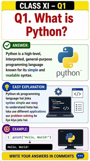 Class 11 Computer Science | What is Python? | CBSE #Shorts
