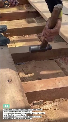 strong wood joint hammering | fast and secure floor installation