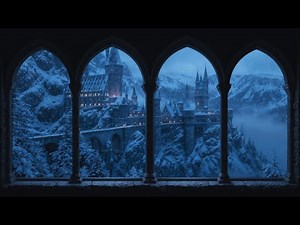 Harry Potter Projector Window View | Hogwarts Winter Castle Ambience