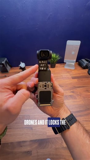 Chris Brockhurst on Instagram: "The DJI Osmo Pocket is so useful for many different things but there’s times where I wish you could lock the gimbal (an example is a car shot where you don’t want it tracking the cars movement and changing the angle) @make.art.now has created a gimbal lock to solve this issue. Head to his profile to find links to this and a bunch of other custom 3D prints he cooked up in his lab Disclaimer - it’s not designed to be used for long periods of time but for certain sho