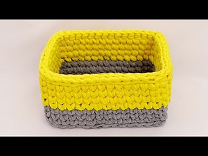 (español) CESTA DE TRAPILLO RECTANGULAR ALTA paso a paso