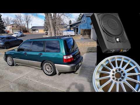 My Forester SF5 Gets Wheels, Raceland Coilovers, and Subwoofer Install Tips (P8AWK)