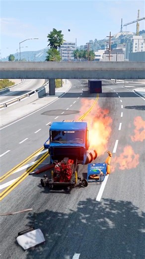 Container Truck Vs Low Bridges Crashes - BeamNG.Drive