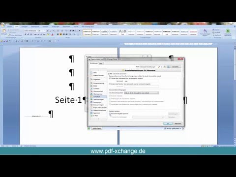 PDF-XChange Pro - Wie Sie Ihre erstellten PDF Dokumente sichern können