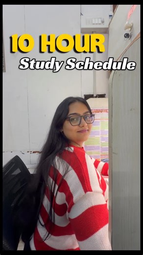 Ishita Singh on Instagram: "10 Hour Study Schedule Tips to follow: 1) Set only one alarm and never snooze it because it becomes a habit. 2) Don’t waste much time before your first session because productivity is highest right after waking up, so make the most of it. 3) During breaks, relax your mind by doing something you genuinely enjoy. 4) You can adjust the schedule by 1–2 hours to suit your personal needs. 5) Believe in yourself. You’ll be able to follow the schedule only if you trust your o