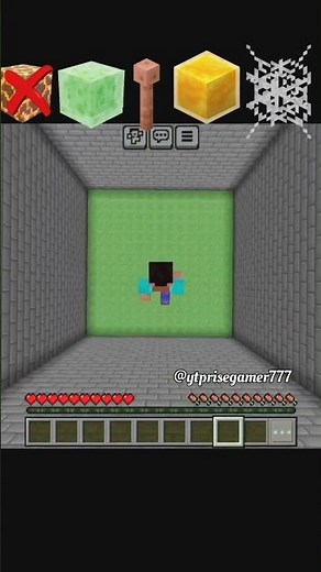 Which Block Stops Fall Damage? (Don't Guess!) 😳#shortsvideo#minecraftshorts