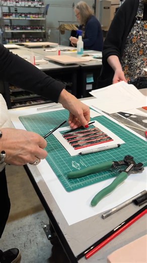 1.7K views · 39 reactions | Looking for the next step in your glass journey? Register for our in-person class Stripes & Dots at your local Bullseye Resource Center! #fusedglass #bullseyeglass | Bullseye Glass Co. | Facebook