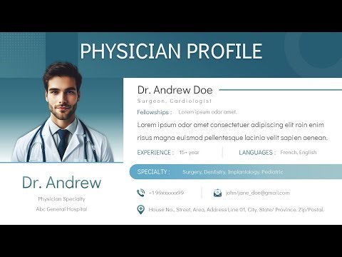 Physician Profile Animated PowerPoint Template