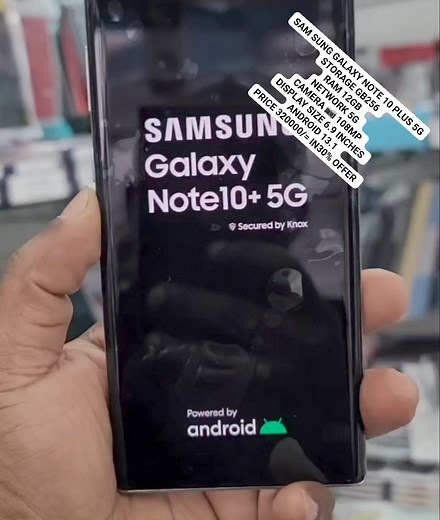 SAM SUNG GALAXY NOTE 10 PLUS 5G STORAGE GB256 RAM 12GB NETWORK 5G CAMERA 📷 108MP DISPLAY SIZE 6.9 INCHES ANDROID 13.1 WARRANTY 1YEAR FULL BOX SILD FREE DELIVERY FREE PROTECTOR FREE COVER PRICE 320000/= IN30% OFFER | phones suppliers"