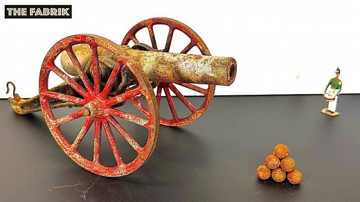 1920's Vintage Tin Toy Artillery - Restoration | TheFabrik