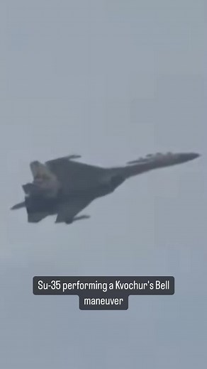 Su-35 Performing the Kvochur's Bell Maneuver | Fighter Jet Stunt
