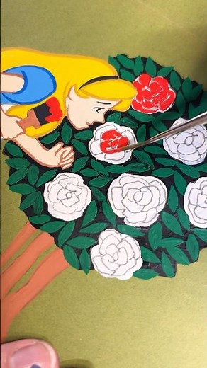 Alice In Wonderland 🌹 Envelope Art #disney #painting #alice #art #shorts #snailmail #mailart #mail
