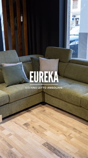 Divani Home Design on Instagram: "Eureka è un divano angolare con letto a ribalta. Il pouf terminale è un comodo contenitore e i poggiatesta sono reclinabili. Tessuto smacchiabile. In sconto a 2.389€. Vieni a trovarci nei nostri showroom per scoprire tutti i modelli in pronta consegna in sconto. Sede principale 📍Santa Maria del Cedro - C so del Tirreno - SS 18 Punti vendita 📍Fuscaldo - C.da Acqua degli Orsi - SS 18 📍Corigliano Scalo - Via Fontanelle 106 #divanihomedesign #divani #sofa"