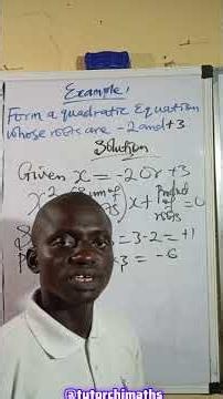 QUADRATIC EQUATION VIA ROOTS 💪 #tutorchimaths
