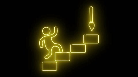 clip-3998446421-stick-figure-climbs-neon-steps-reach-paintbrush