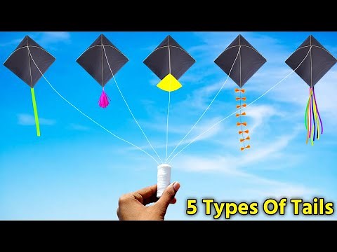 how to make different types of Tails for kite , 5 best types of tails , how to make kite ,patangbazi