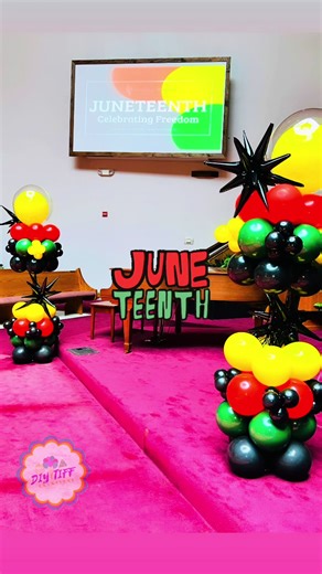 Juneteenth Glam Columns: Balloon Décor Celebration